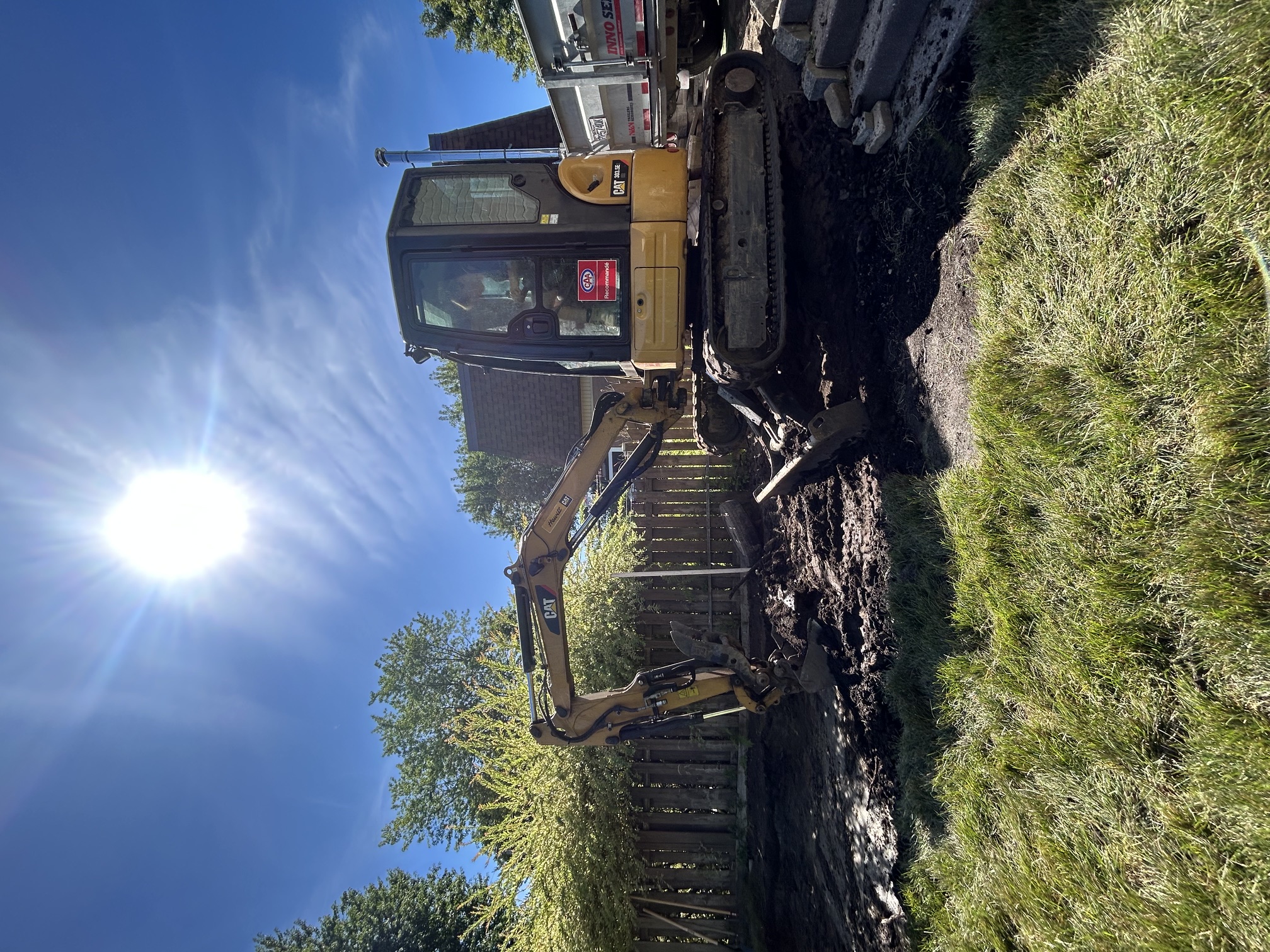 Préparation de terrain pour gazebo